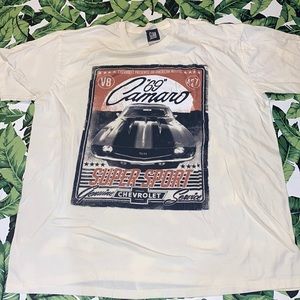 Mens GM 69 Camero SS Short Sleeve T Shirt Size XL Cotton Tee Beige Authentic